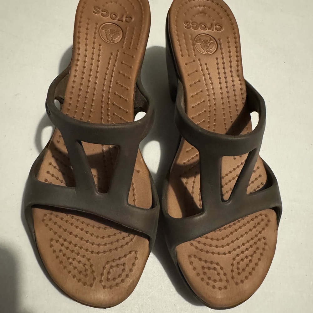 Crocs Women's Brown high heel sandals